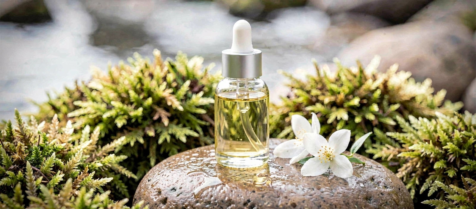 Natürliche Pflegeprodukte in einer ruhigen Umgebung